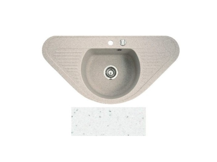 Мийка для кухні Marmorin Duro 1k trapez 94х47 см штучний камінь Magranit білий 130 743 006