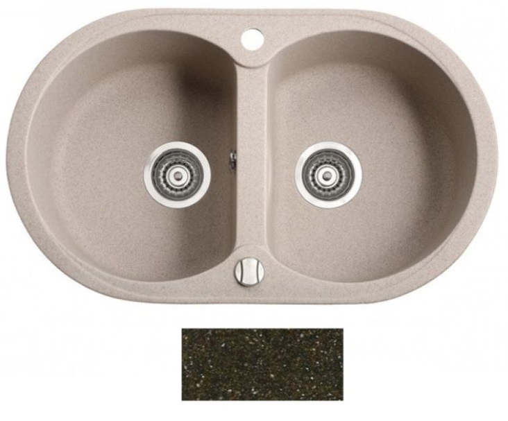Мийка для кухні Marmorin Duro 2k 77х47 см штучний камінь Magranit коричневий 130 203 004