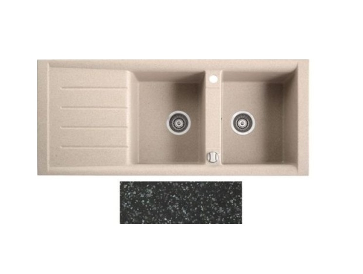 Мойка для кухни Marmorin Profir 2k 10 116х50 см искусственный камень Magranit черный 160 213 002