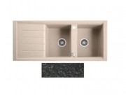 Мойка для кухни Marmorin Profir 2k 10 116х50 см искусственный камень Magranit черный 160 213 002