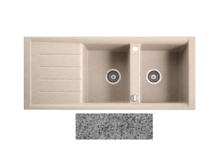 Мойка для кухни Marmorin Profir 2k 10 116х50 см искусственный камень Magranit серый 160 213 003