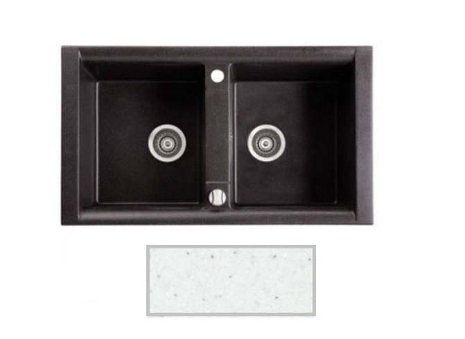 Мийка для кухні Marmorin Profir 2k 86х50 см штучний камінь Magranit білий 160 203 006