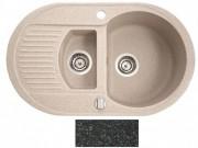 Мийка для кухні Marmorin Duro 1,5k 10 77х47 см штучний камінь Magranit чорний 130 513 002