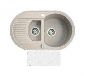 Мойка для кухни Marmorin Duro 1,5k 10 77х47 см искусственный камень Magranit белый 130 513 006