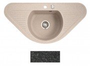 Мойка для кухни Marmorin Duro 1k trapez 94х47 см искусственный камень Magranit черный 130 743 002