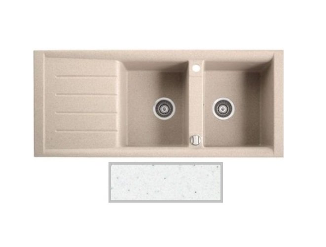 Мийка для кухні Marmorin Profir 2k 10 116х50 см штучний камінь Magranit білий 160 213 006