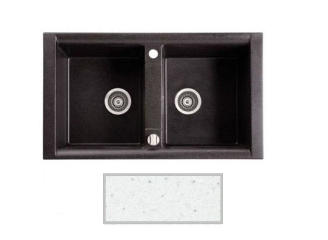 Мойка для кухни Marmorin Profir 2k 86х50 см искусственный камень Magranit белый 160 203 006