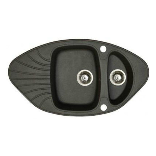 Мойка для кухни Marmorin Oren trapez 92х50 см искусственный камень Magranit черный 180 613 002