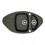 Мийка для кухні Marmorin Oren trapez 92х50 см штучний камінь Magranit чорний 180 613 002