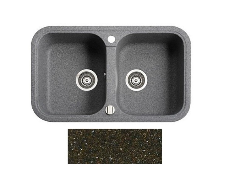 Мойка для кухни Marmorin Pesta 2k 77х47 см искусственный камень Magranit коричневый 170 203 004