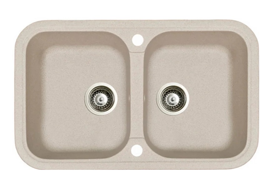 Мийка для кухні Marmorin Pesta 2k 77х47 см штучний камінь Magranit пісочний 170 203 007