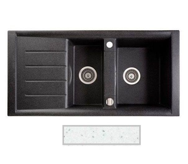 Мийка для кухні Marmorin Profir 1,5k 10 100х50 см штучний камінь Magranit білий 160 513 006