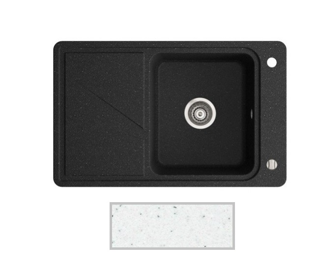 Мойка для кухни Marmorin Torro 800 1k 80х50 см искусственный камень Magranit белый 220 133 006