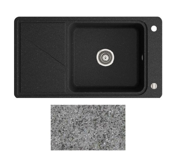 Мийка для кухні Marmorin Torro 900 1k 90х50 см штучний камінь Magranit сірий 220 113 003