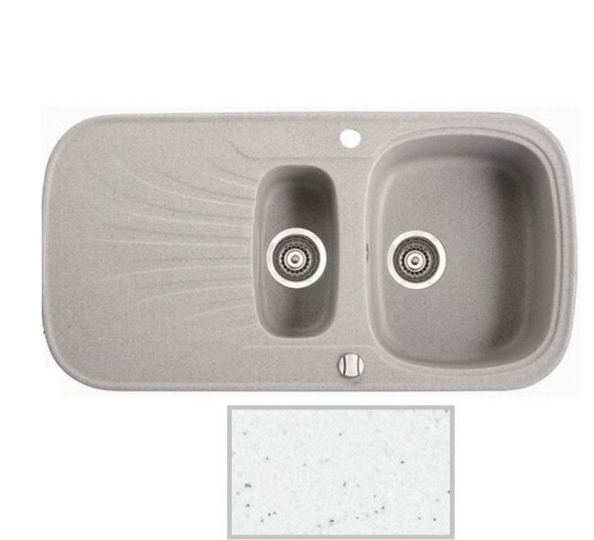 Мийка для кухні Marmorin Oren 1,5k 10 97х50 см штучний камінь Magranit білий 180 513 006