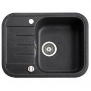 Мийка для кухні Marmorin Pesta 1k 0,50 62х47 см штучний камінь Magranit чорний 170 133 002