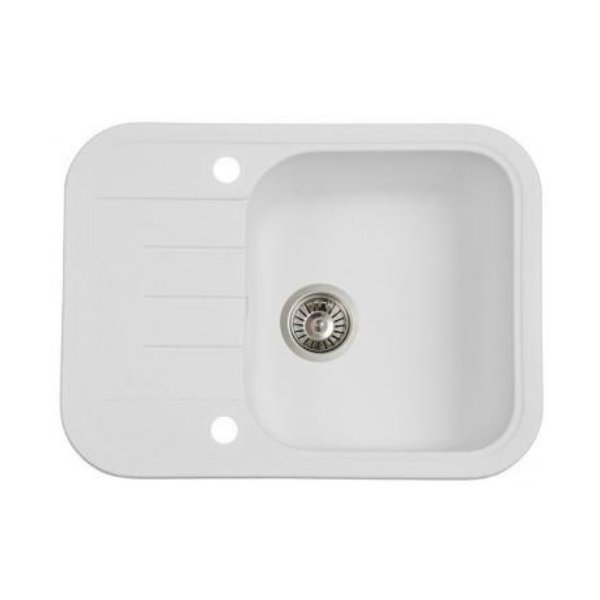 Мийка для кухні Marmorin Pesta 1k 0,50 62х47 см штучний камінь Magranit білий 170 133 006