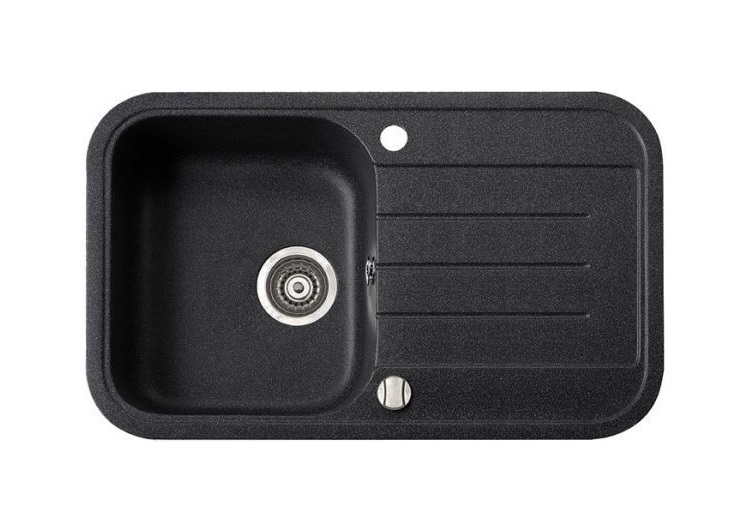 Мойка для кухни Marmorin Pesta 1k 10 77х47 см искусственный камень Magranit черный 170 113 002