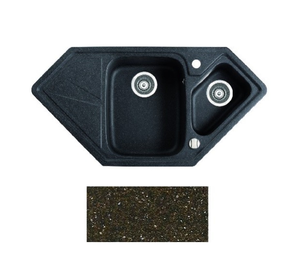 Мийка для кухні Marmorin Torro trapez 98х50 см штучний камінь Magranit коричневий 220 613 004