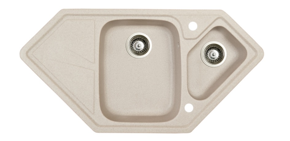 Мойка для кухни Marmorin Torro trapez 98х50 см искусственный камень Magranit песочный 220 613 007