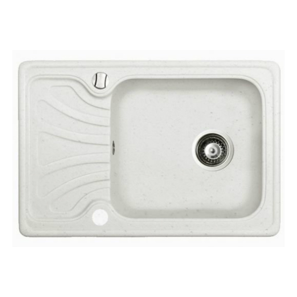 Мийка для кухні Marmorin Dato 65х44 см штучний камінь Magranit білий 240 113 006