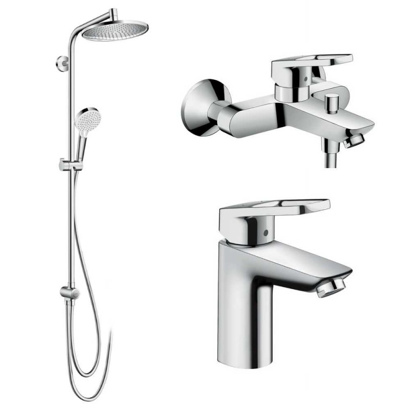 Набір змішувачів для ванни Hansgrohe Logis Loop + Showerpipe 1272019
