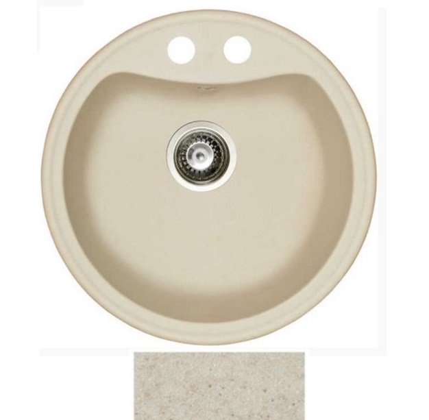 Мийка для кухні Marmorin Kova Ø51 см штучний камінь Magranit пісочний 250 803 007