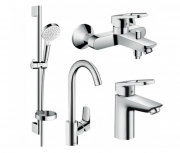 Набір змішувачів для ванни + кухня Hansgrohe Logis Loop 1142019