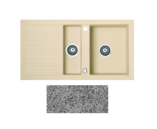 Мойка для кухни Marmorin Cire 1,5k 10 94х50 см искусственный камень Magranit серый 375 513 003