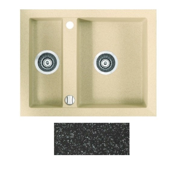 Мойка для кухни Marmorin Cire 1,5k 63х50 см искусственный камень Magranit черный 375 503 002