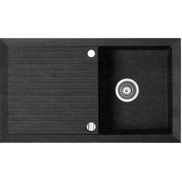 Мойка для кухни Marmorin Cire 1k 10 86х50 см искусственный камень Magranit черный 375 113 002