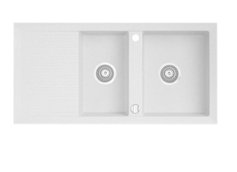 Мийка для кухні Marmorin Cire 2k 10 100х50 см штучний камінь Magranit білий 375 213 006