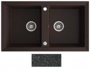 Мойка для кухни Marmorin Cire 2k 87х50 см искусственный камень Magranit черный 375 203 002