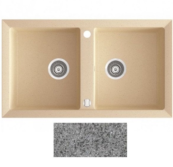 Мойка для кухни Marmorin Cire 2k 87х50 см искусственный камень Magranit серый 375 203 003