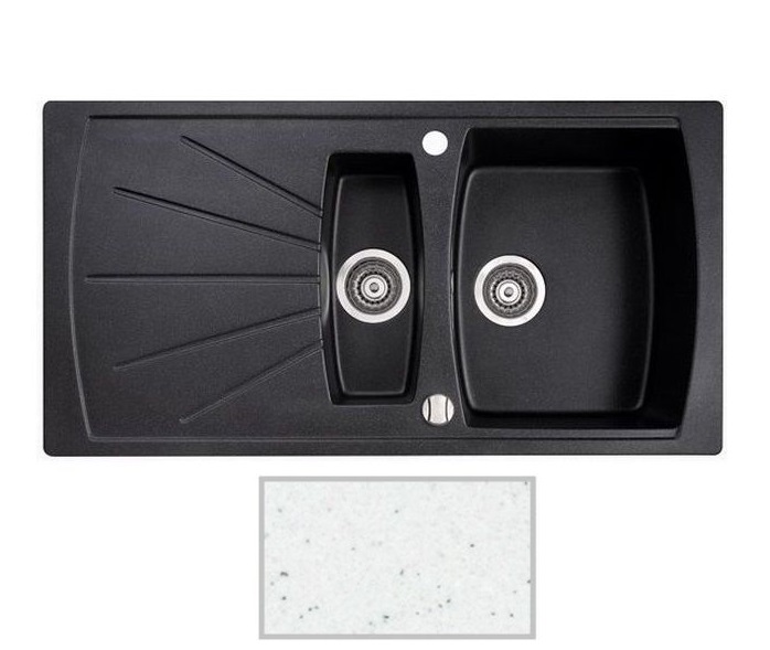 Мойка для кухни Marmorin Fenco 1,5k 10 97х51 см искусственный камень Magranit белый 320 513 006