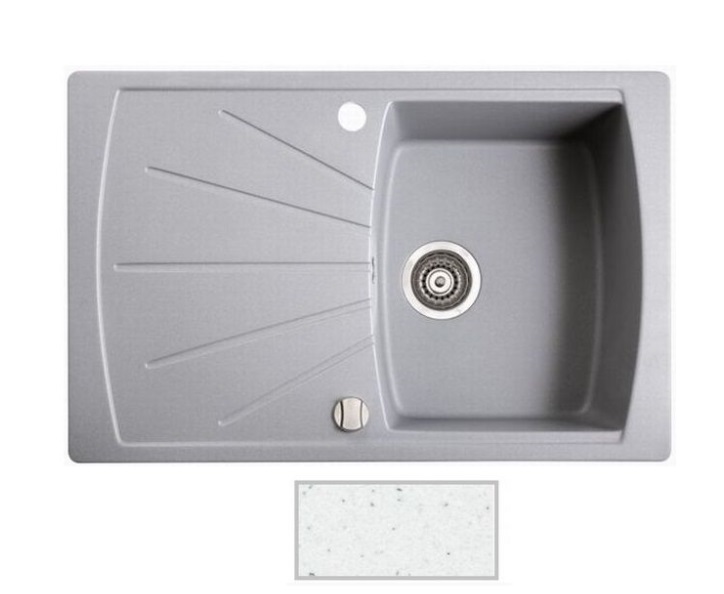 Мийка для кухні Marmorin Fenco 1k 10 78х51 см штучний камінь Magranit білий 320 113 006