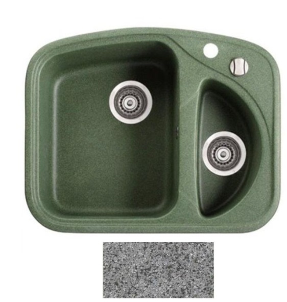 Мийка для кухні Marmorin Forst 1,5k 63х50,5 см штучний камінь Magranit сірий 310 507 003