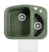 Мийка для кухні Marmorin Forst 1,5k 63х50,5 см штучний камінь Magranit білий 310 507 006