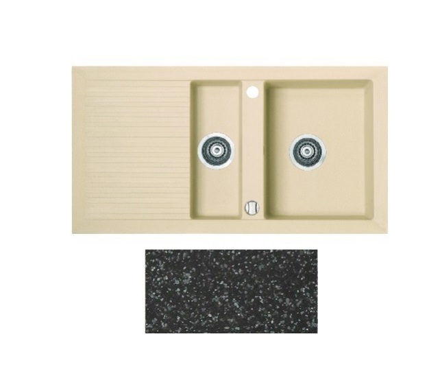 Мойка для кухни Marmorin Cire 1,5k 10 94х50 см искусственный камень Magranit черный 375 513 002