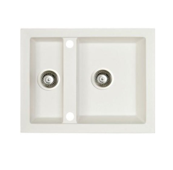 Мойка для кухни Marmorin Cire 1,5k 63х50 см искусственный камень Magranit белый 375 503 006
