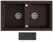 Мийка для кухні Marmorin Cire 2k 87х50 см штучний камінь Magranit чорний 375 203 002