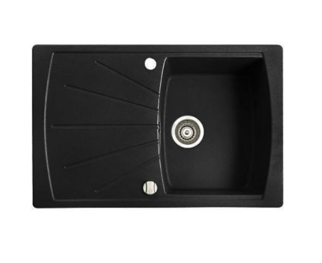 Мойка для кухни Marmorin Fenco 1k 10 78х51 см искусственный камень Magranit черный 320 113 002