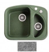 Мийка для кухні Marmorin Forst 1,5k 63х50,5 см штучний камінь Magranit сірий 310 507 003