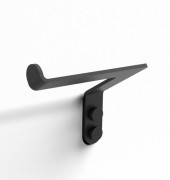 Держатель для туалетной бумаги Ibb Bend открытый металл черный матовый BB11NEO