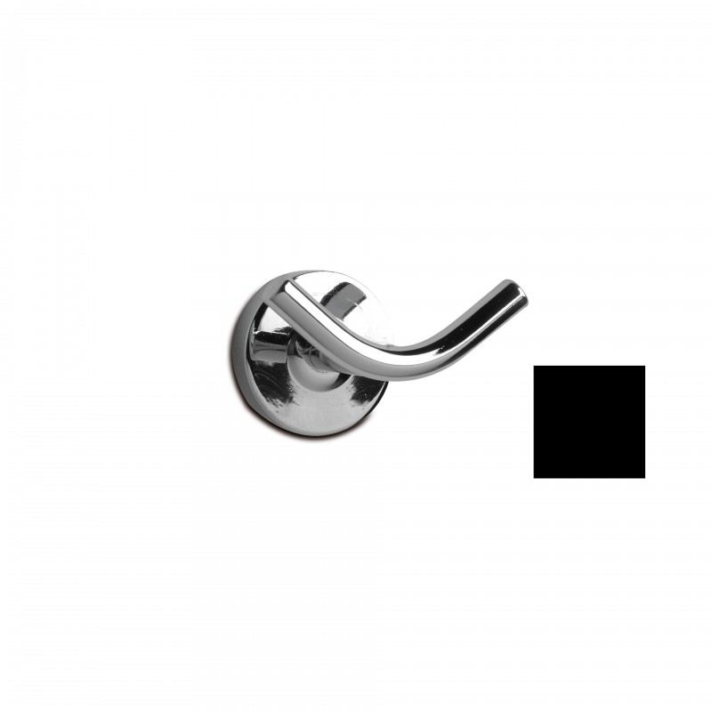 Крючок для ванной 3SC Mini&Mini Free двойной латунь черный матовый MI12NO