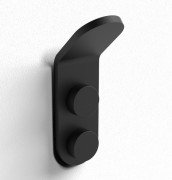 Крючок для ванной Ibb Bend одинарный металл черный матовый BB08NEO