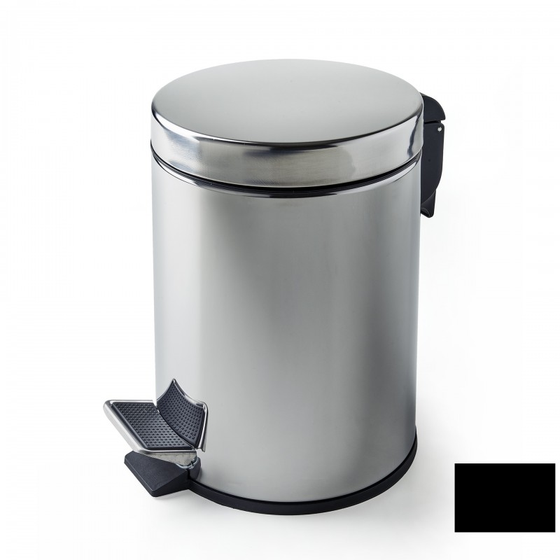 Відро для сміття 3SC Hotel 5 л з педаллю латунь чорний матовий HO65NO