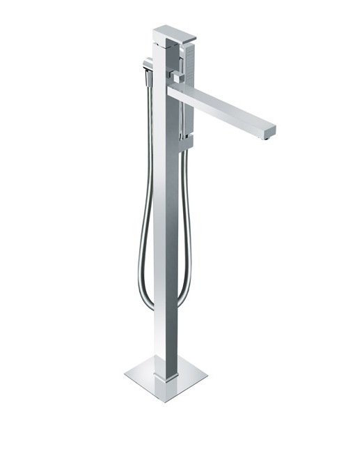 Смеситель для ванной Eurorama Quale напольный с душевым гарнитуром хром 127207QC