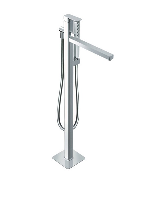 Смеситель для ванной Eurorama Tono напольный с душевым гарнитуром хром 144207C