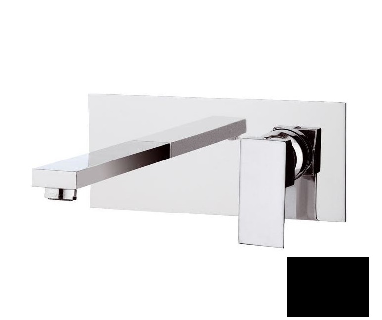 Змішувач для раковини Daniel Skyline настінний одноважільний чорний матовий  SK63215